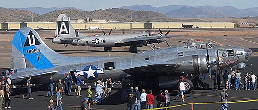 Boeing B-17G Flying Fortress Sentimental Journey N9323Z and Boeing B-29 Superfortress Fifi N529B, Deer Valley, November 14, 2010